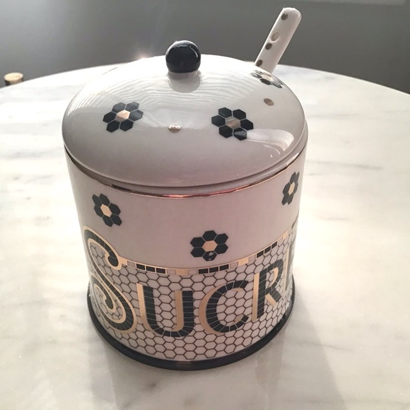 Anthropologie Bistro Tile Sugar Bowl NIB - Picture 4 of 11